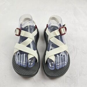 Chaco Women's Z/Cloud Sandals White Adjustable Straps Assembled in USA Size W7